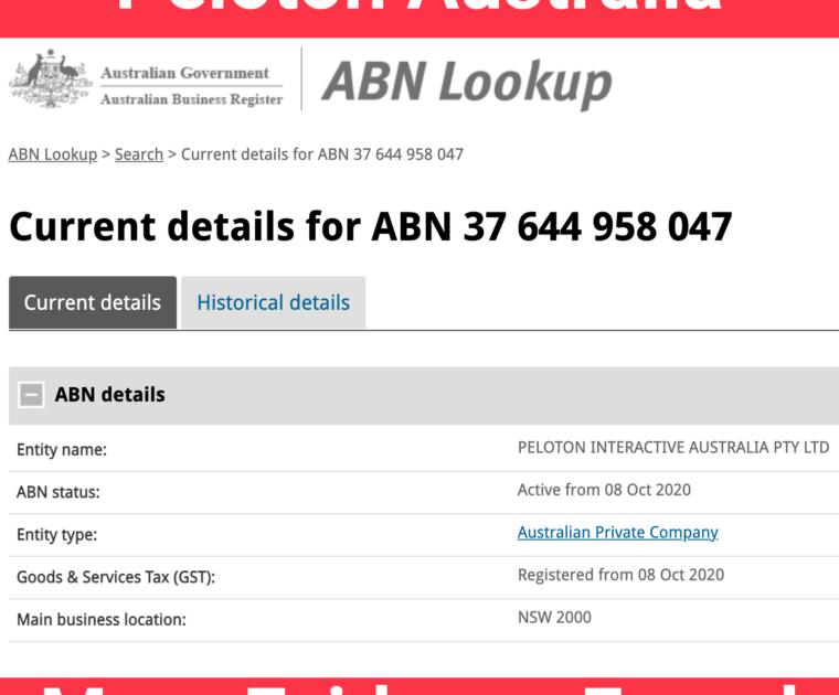 Screenshot of Business Registratiton