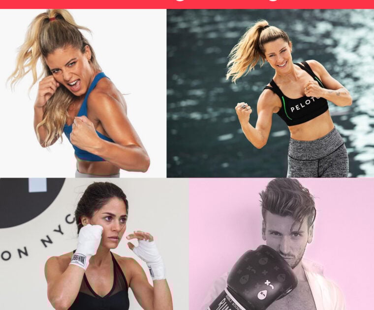 Image of Peloton instructors in boxing poses.