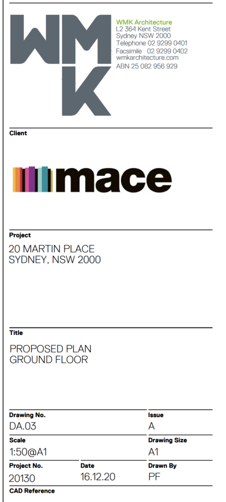 Screenshot of client info of Sydney Project