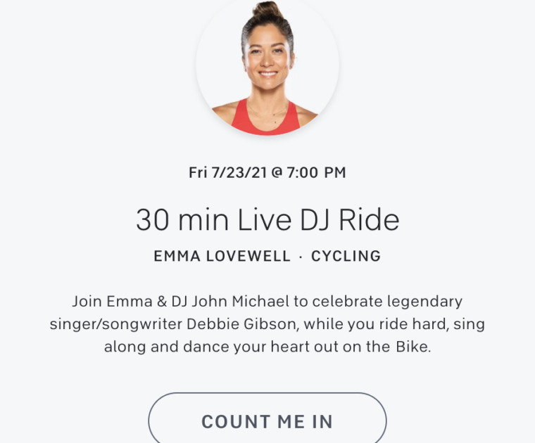 Peloton x Debbie Gibson Class