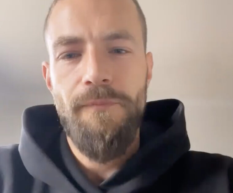 Erik Jager sharing on Instagram that he has COVID-19 so will be off the schedule for a little bit. Image credit Erik Instagram.