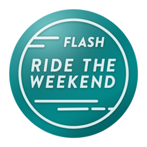 Image of the Ride the Weekend Flash Challenge badge.