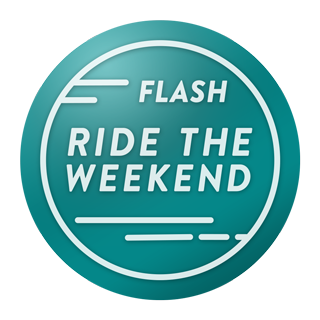 Image of the Ride the Weekend Flash Challenge badge.