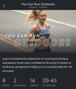 Image credit Peloton Program screenshot.