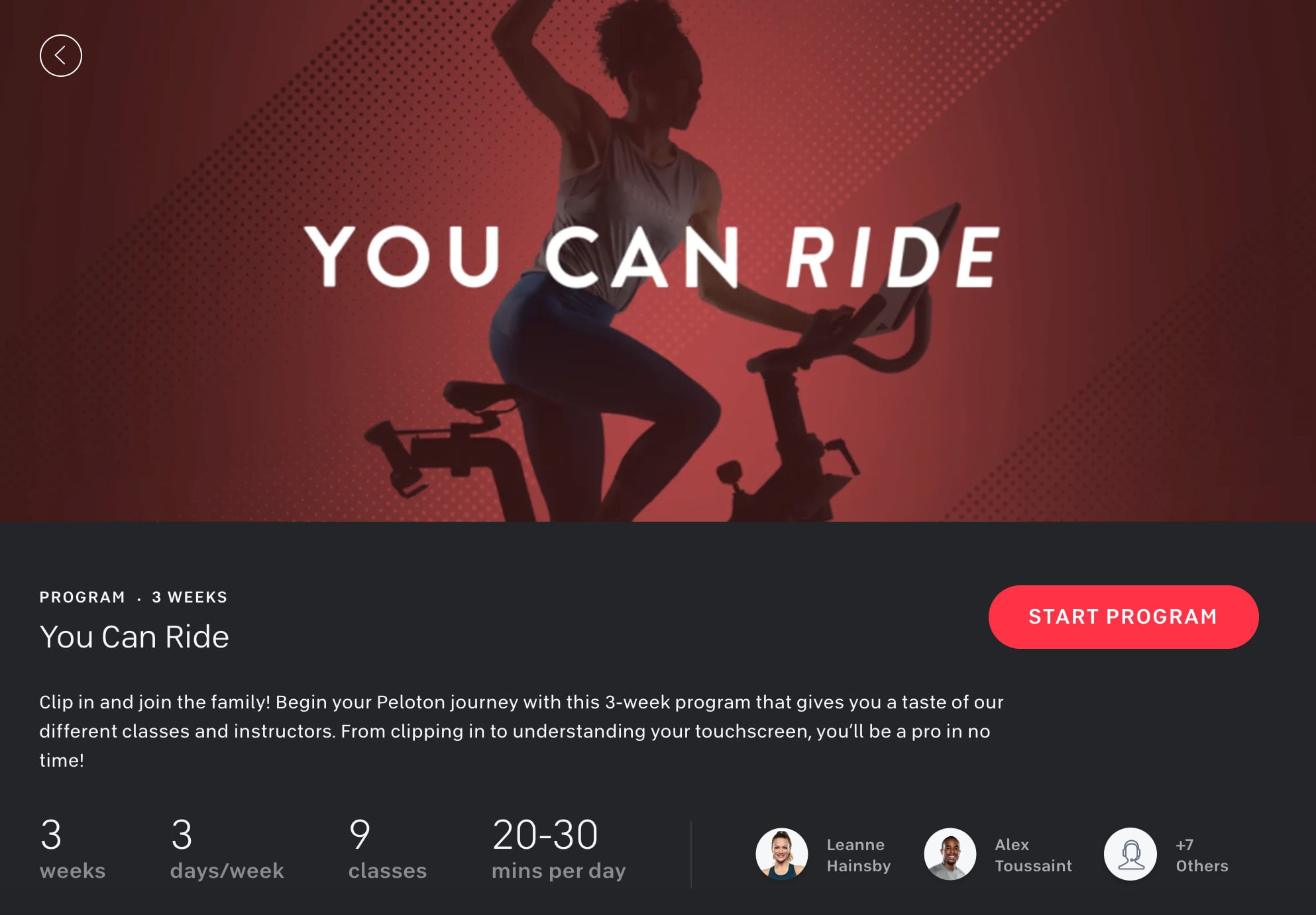 Peloton You Can Ride cycling program.