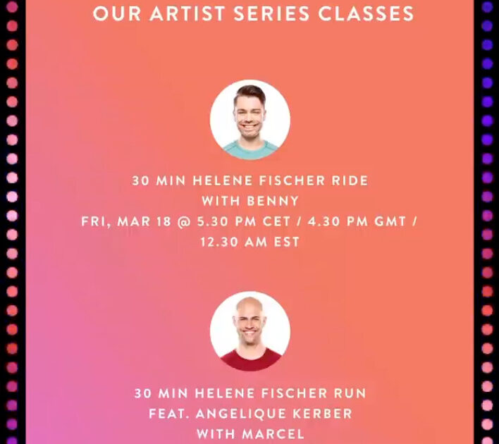 Peloton Helene Fischer Artist Series. Image credit Peloton social media.