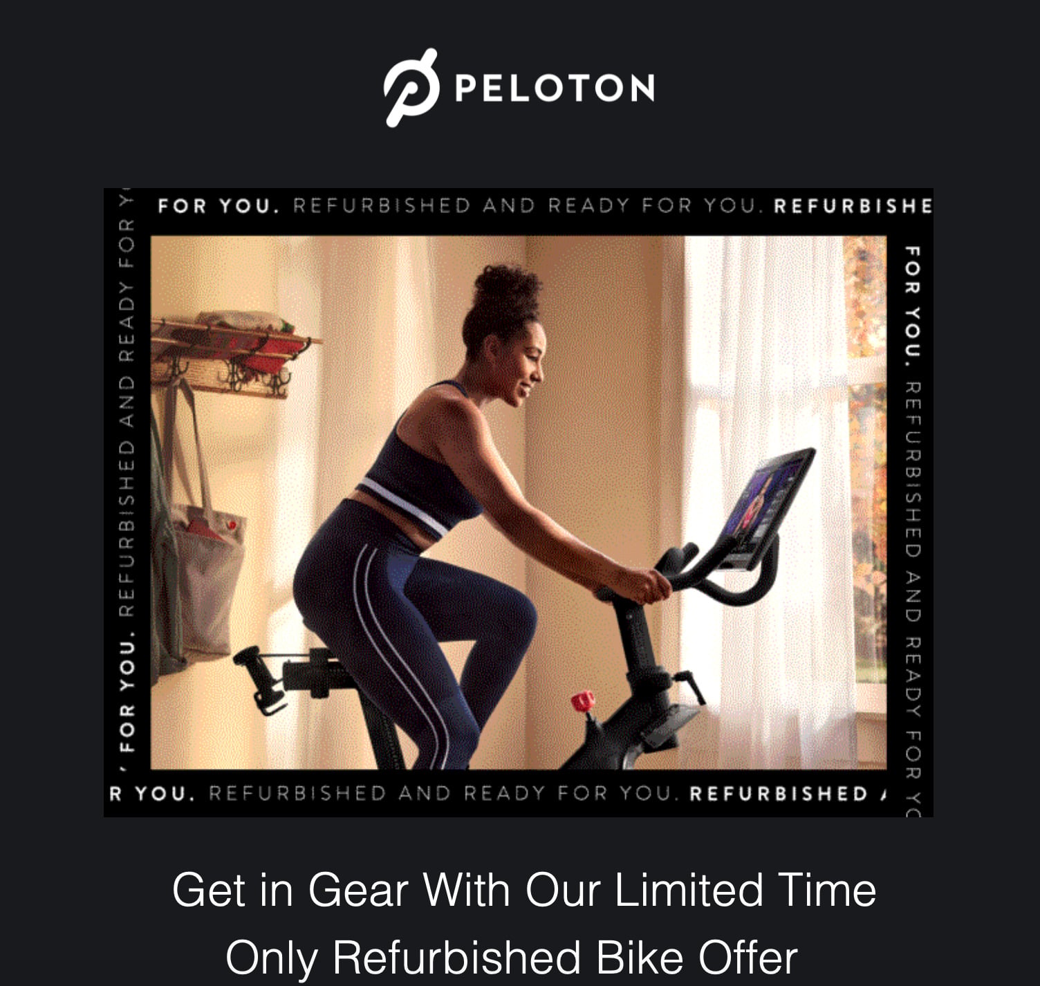 Peloton refurbished Bike offer.