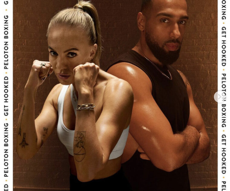 Peloton Boxing Announcement: Jermaine & Becs. Image credit Pelotons social media.