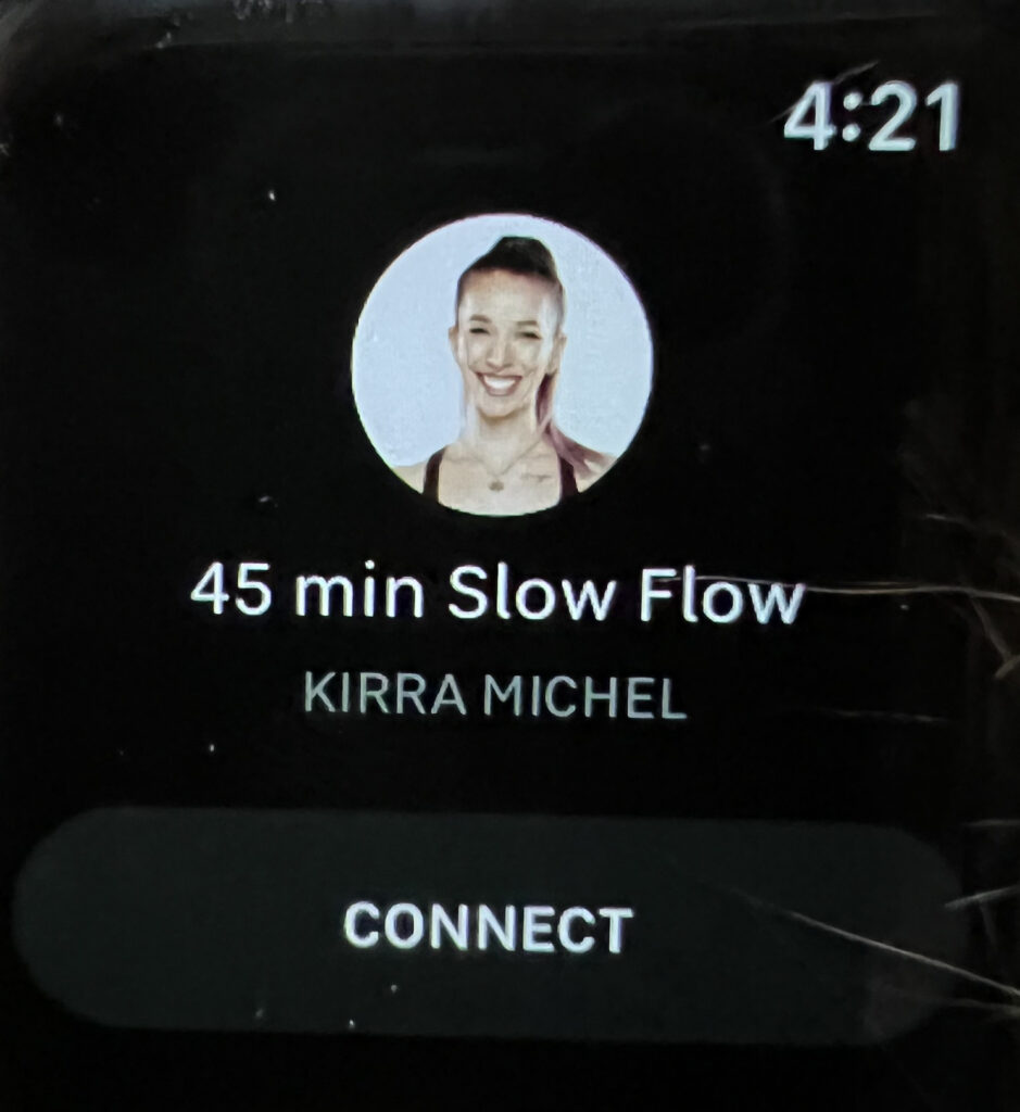 Prompt on the Apple Watch to start connecting to the class.