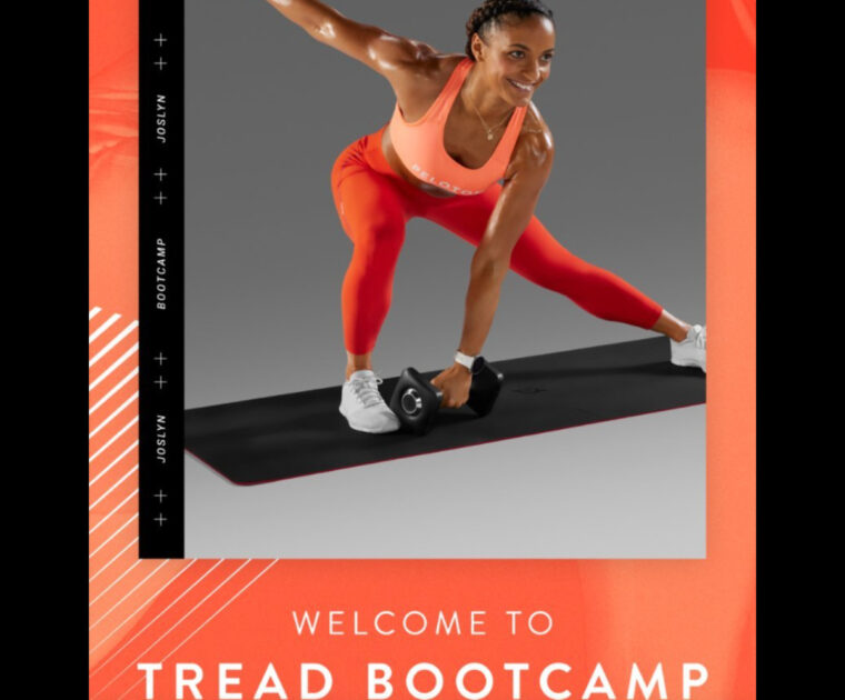 Promo image for Joslyn Thompson Rule teaching Tread Bootcamps. Image credit Peloton.