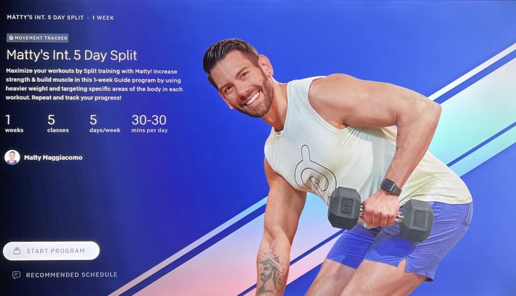 Matty Maggiacomo's Intermediate 5 Day Split Strength Program