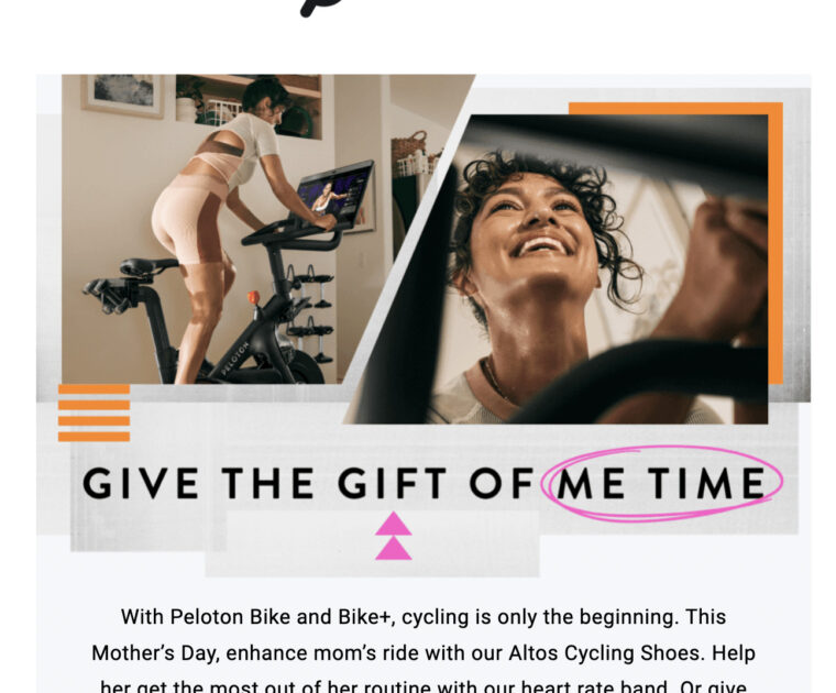 Image credit Peloton email.