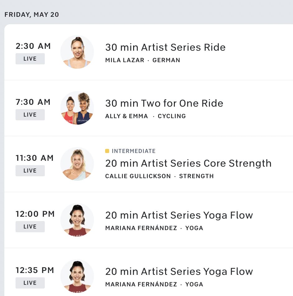 Screenshot of the generic "Artist Series" class labels that were shown until just hours before.