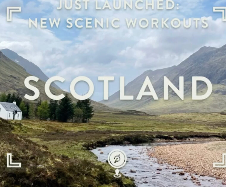 Peloton Scotland scenic content. Image credit Peloton social media.