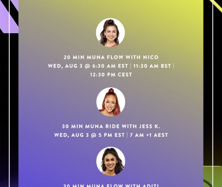 Muna Artist Series Schedule