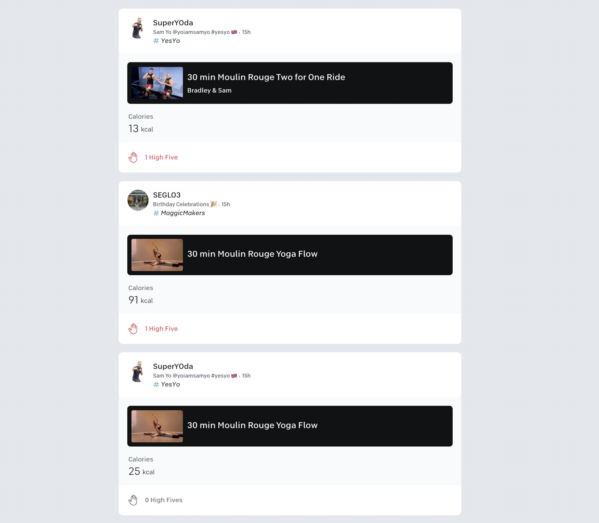 Peloton Activity Feed beta testing