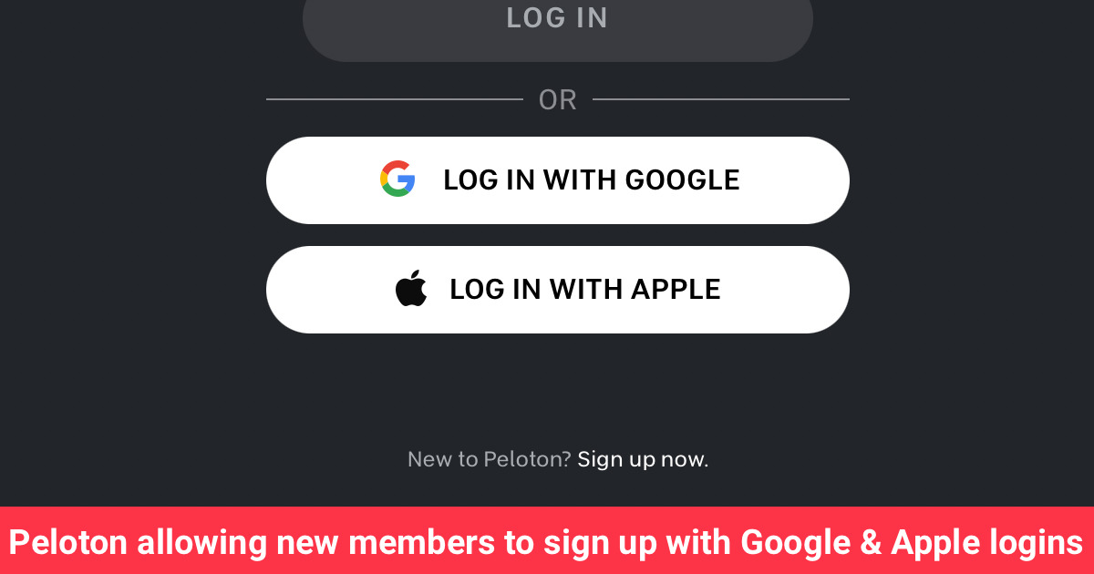 Peloton Offering New Members Option to create accounts using Apple or ...