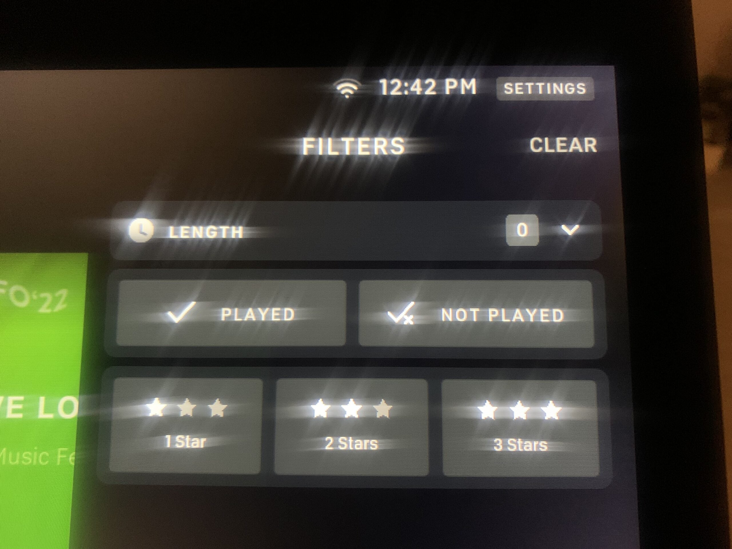 Peloton Lanebreak filter functionality.
