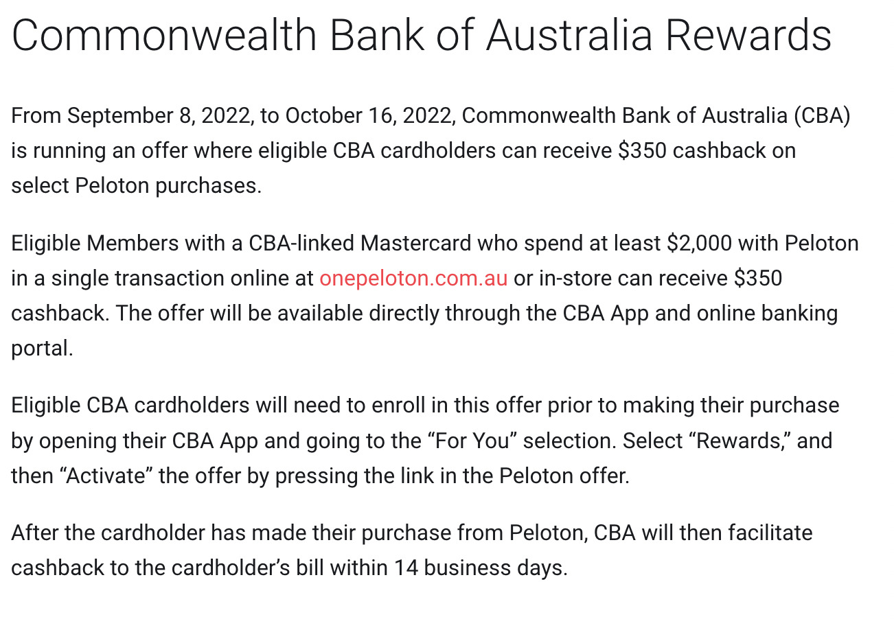 Peloton CBA Partnership support page.