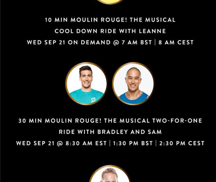 Peloton Moulin Rouge! The Musical broadway series. Image credit Peloton social media.