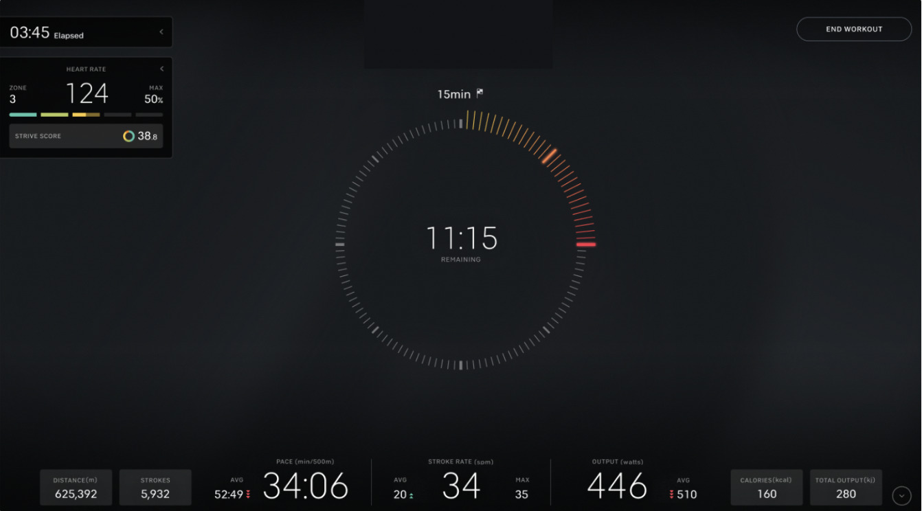 Goal tracking during just ride or just run. Image credit Peloton.