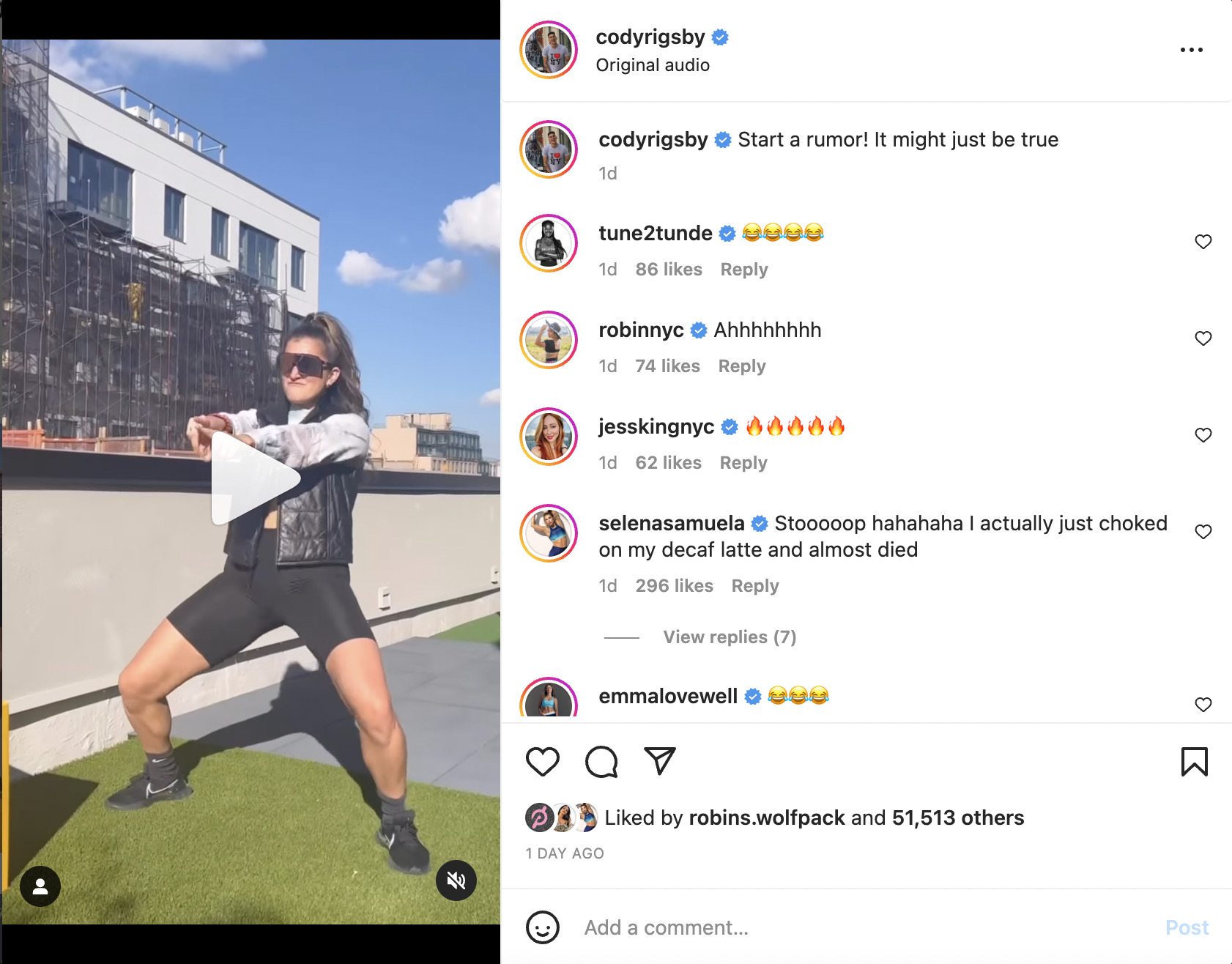 Cody Rigsby Instagram post teasing dual ride with Camila Ramón.