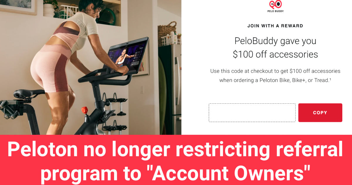 Peloton expanding referral program to once again include all accounts