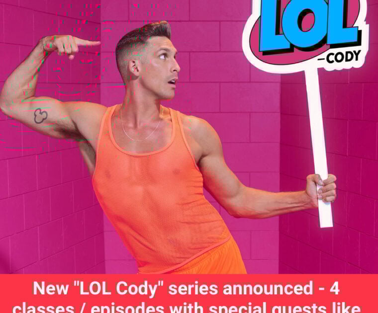 New LOL Cody series on the Peloton Bike with Cody Rigsby. Image credit Peloton Blog.