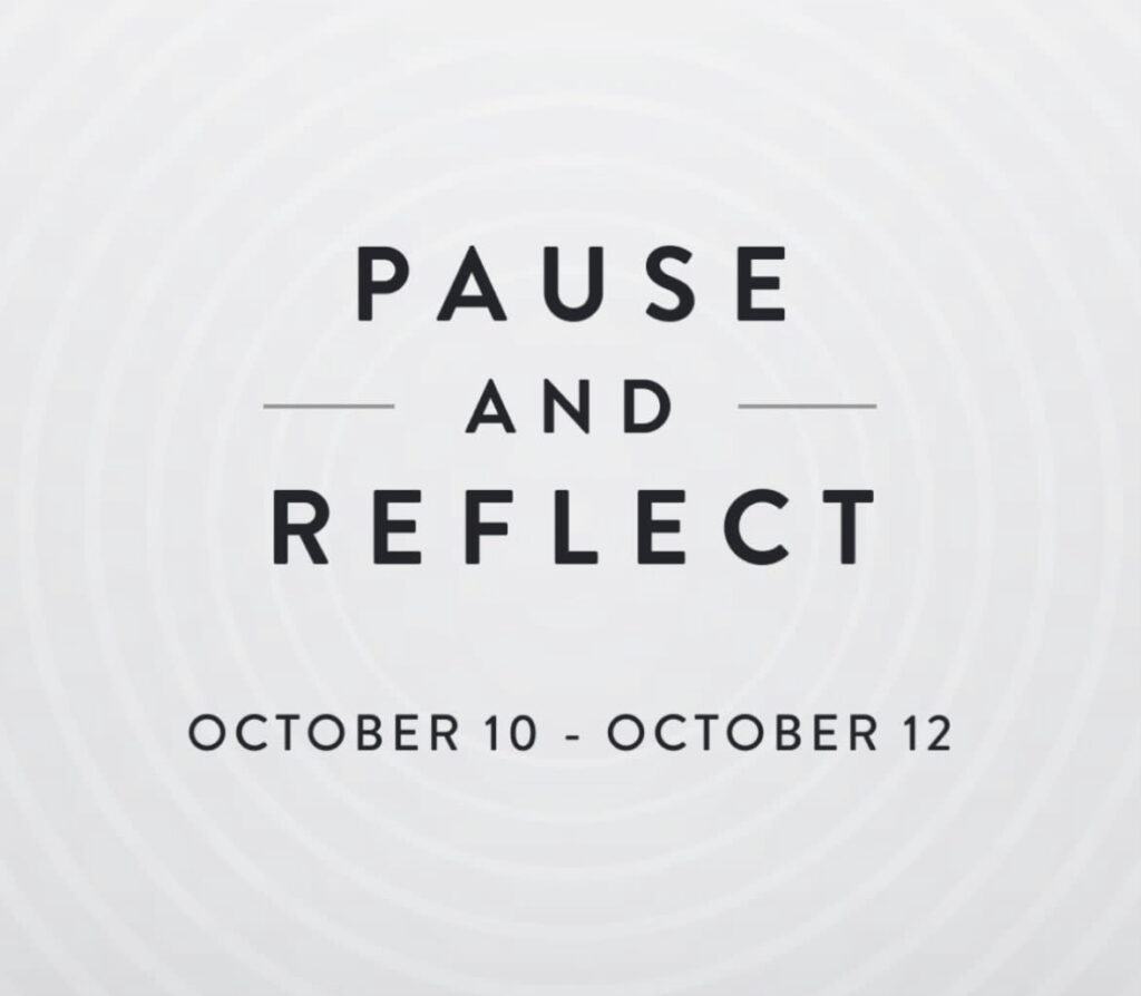 Peloton Instagram Story regarding Oct. 10-12 studio closure. Image credit Peloton.