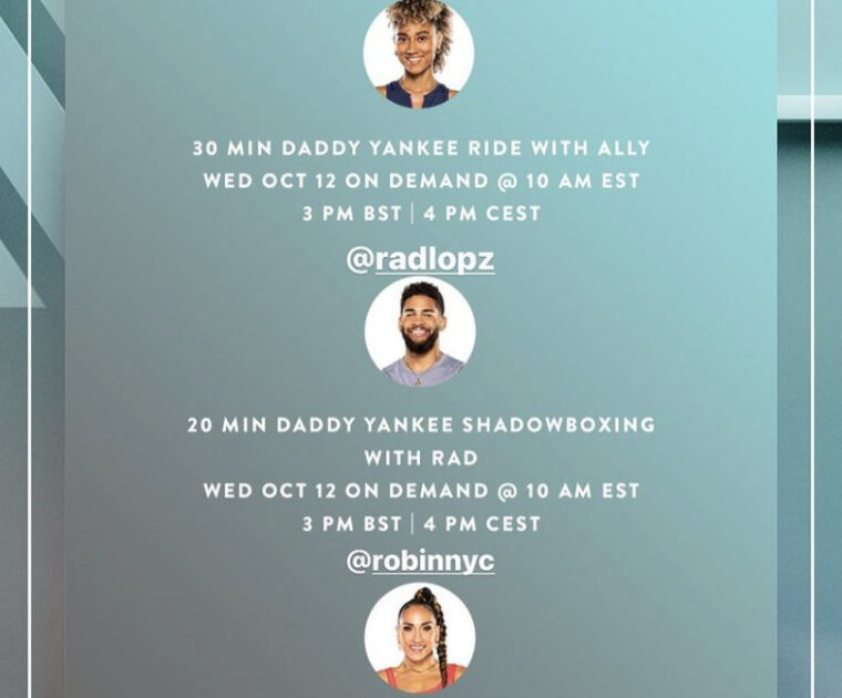 Peloton's Daddy Yankee Artist Series Class Schedule