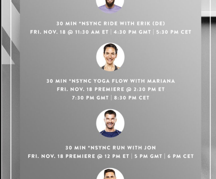 Peloton *NSYNC Classes & Artist series announced.