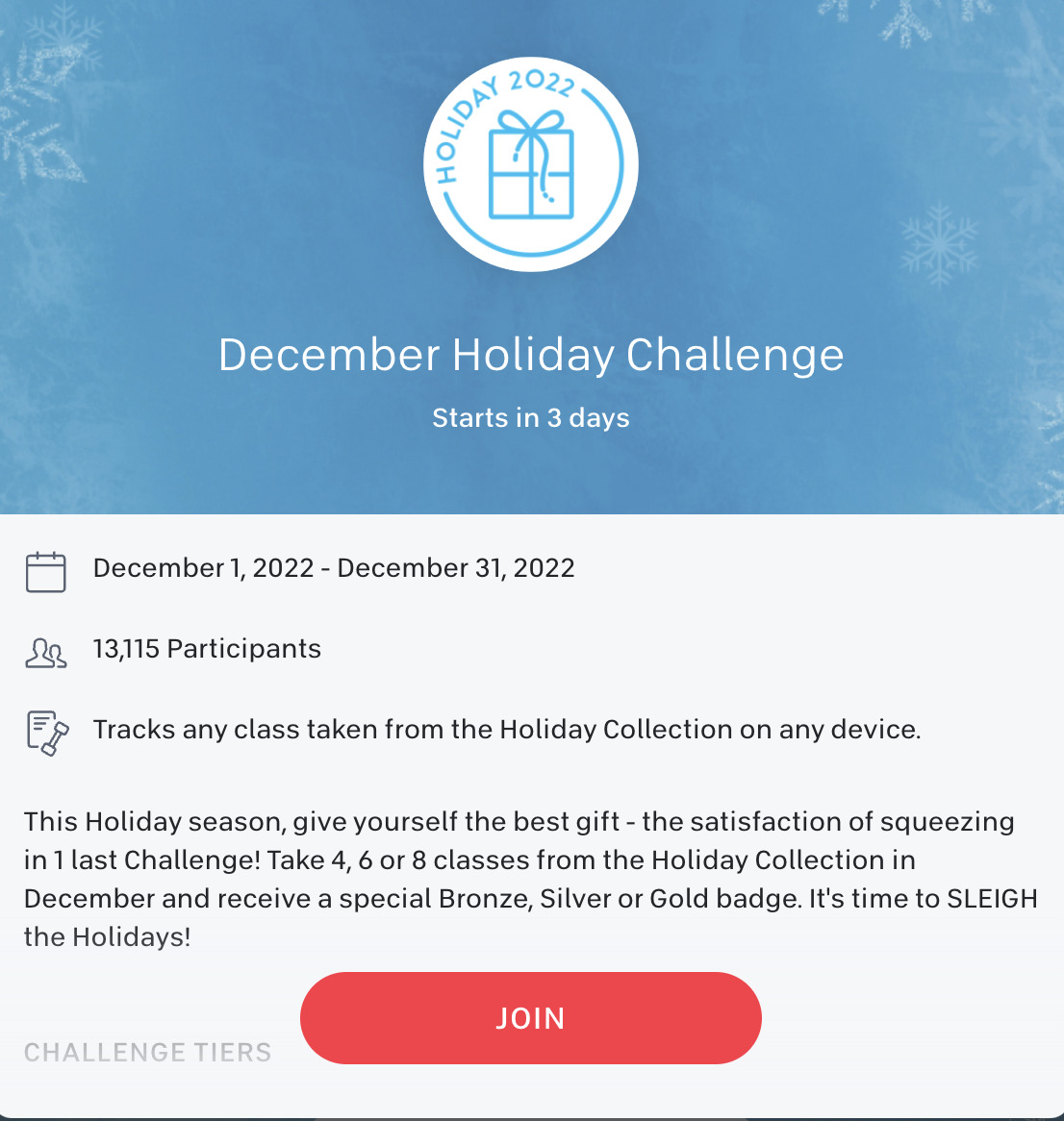 December Holiday Challenge