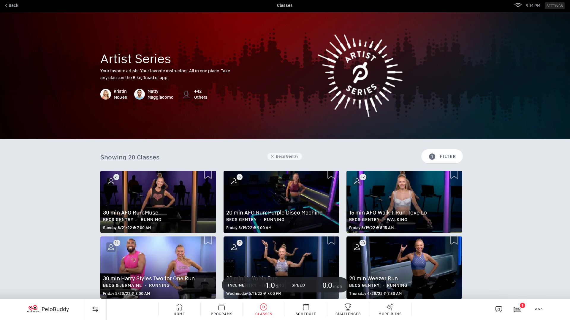 Artist Series Collection filter by classes with Becs Gentry.