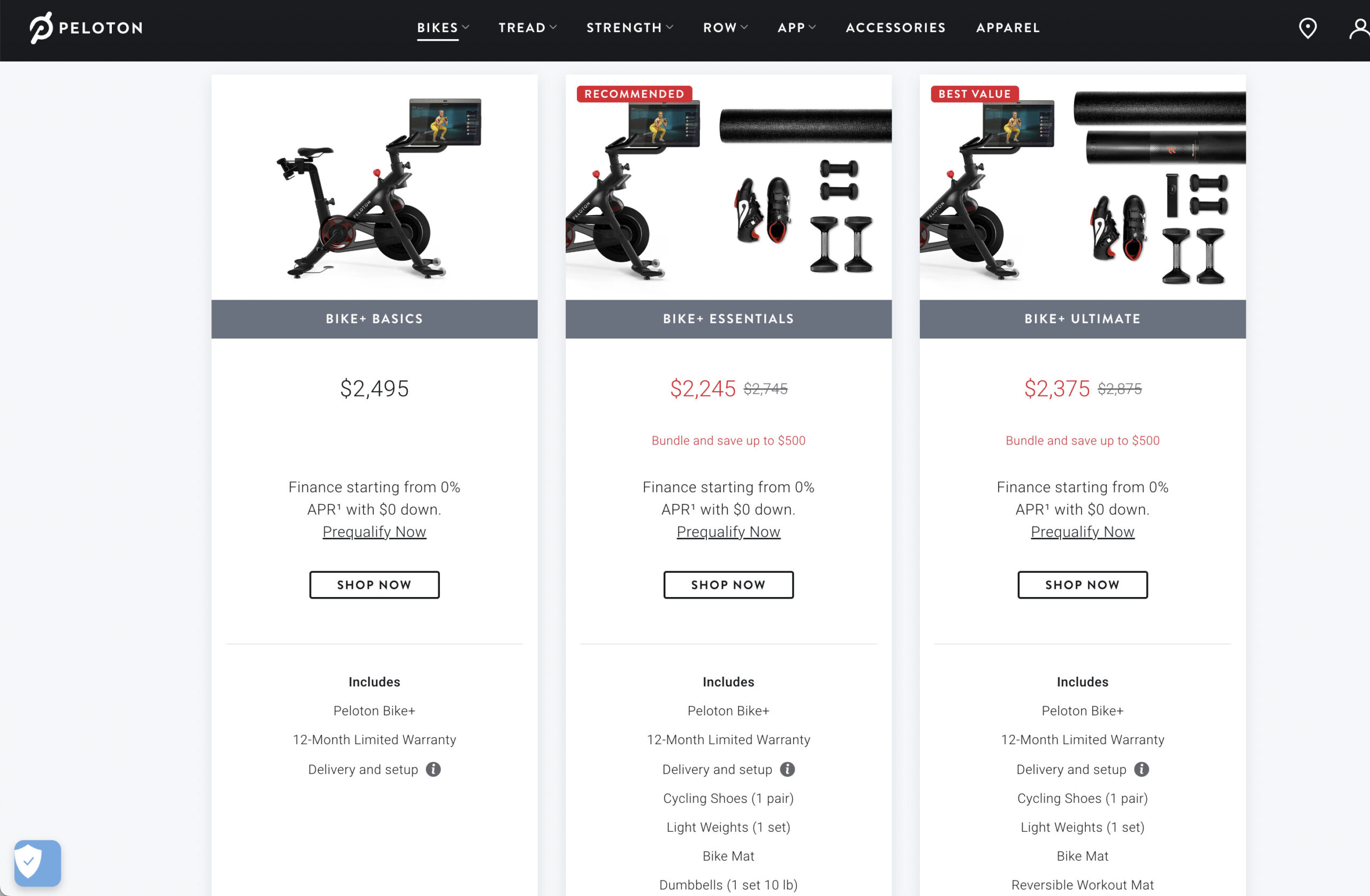 Bike+ packages available during 2023 New Year's sale.
