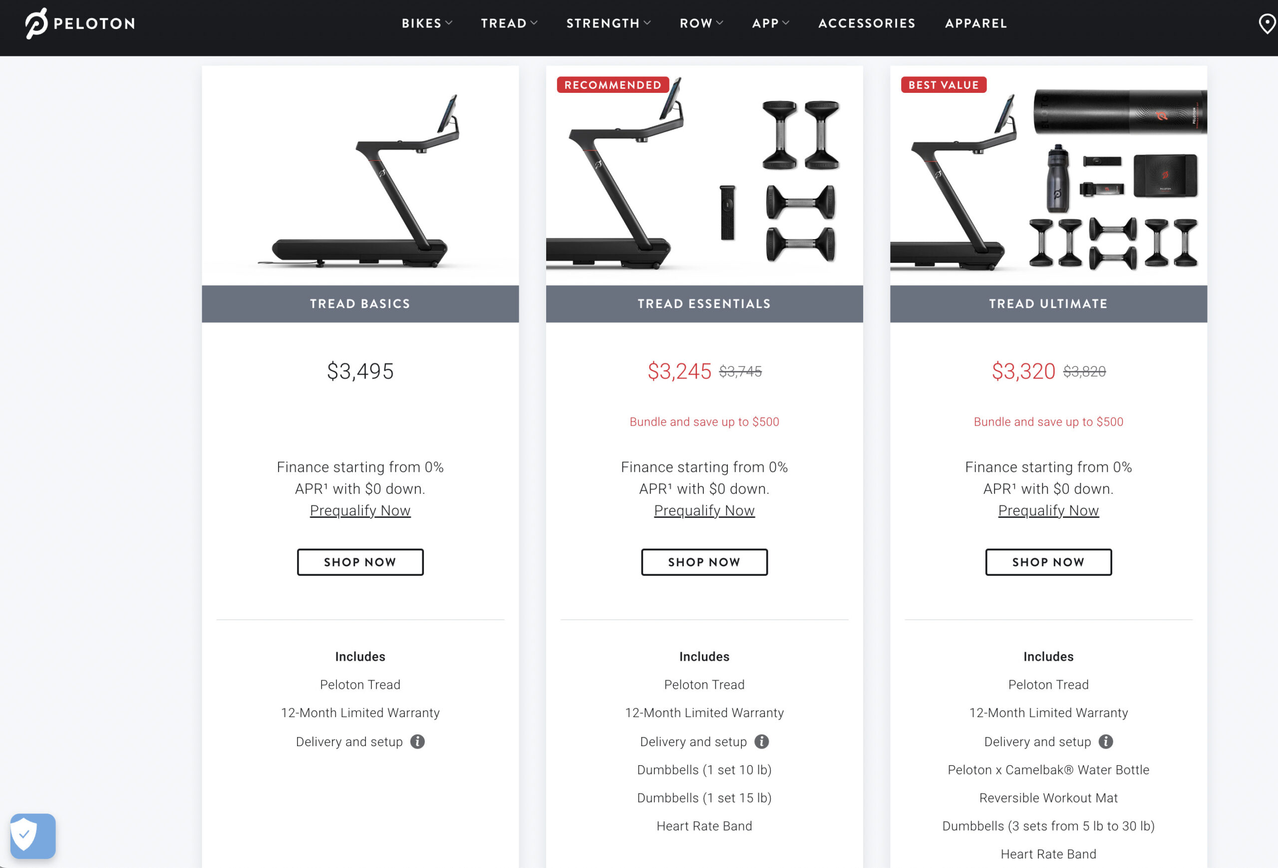 Tread packages available during 2023 New Year's sale.