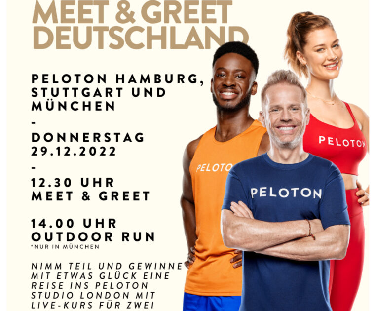 Peloton Germany meet & greet events on December 29, 2022.