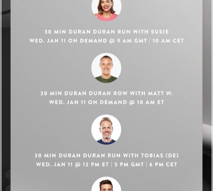 Peloton Duran Duran artist series. Image credit Peloton social media.