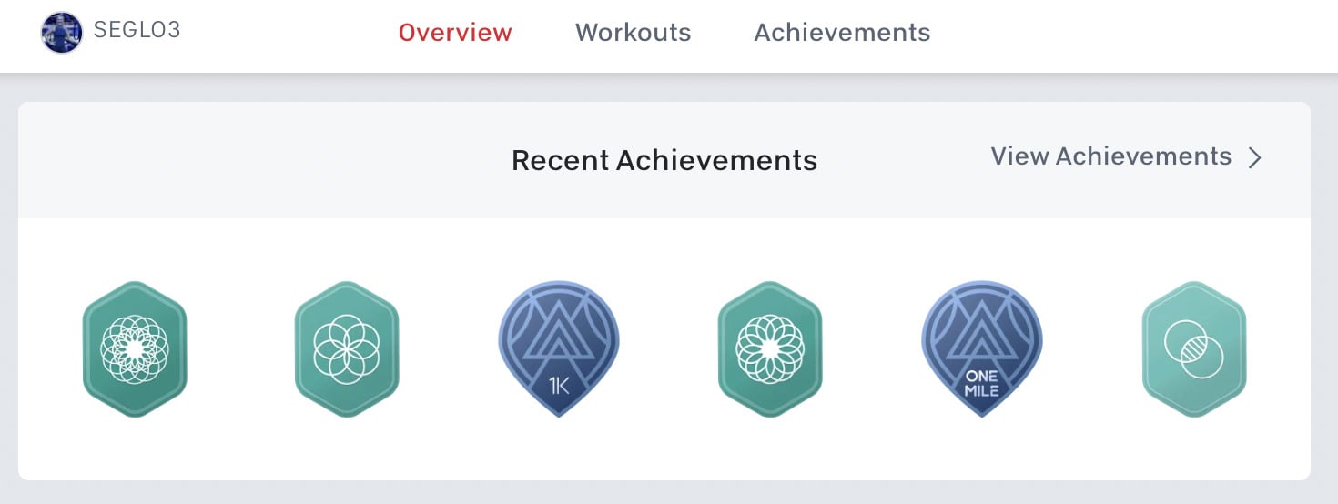 New badges appearing in "recent achievements" section.