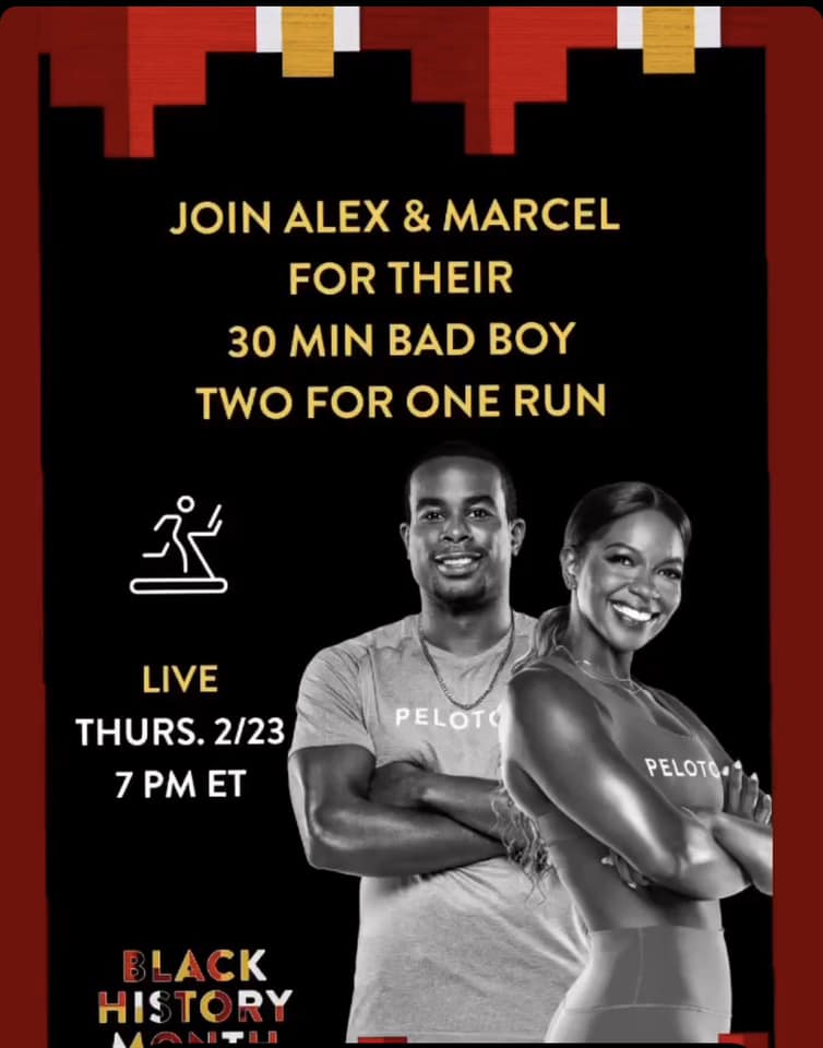 Two for One Run with Alex and Marcel. Image credit Peloton social media.