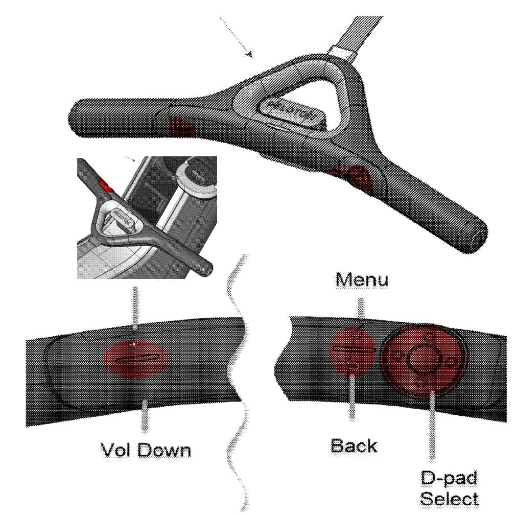 Images curated by Bob Treemore highlighting buttons on Peloton Row handle.