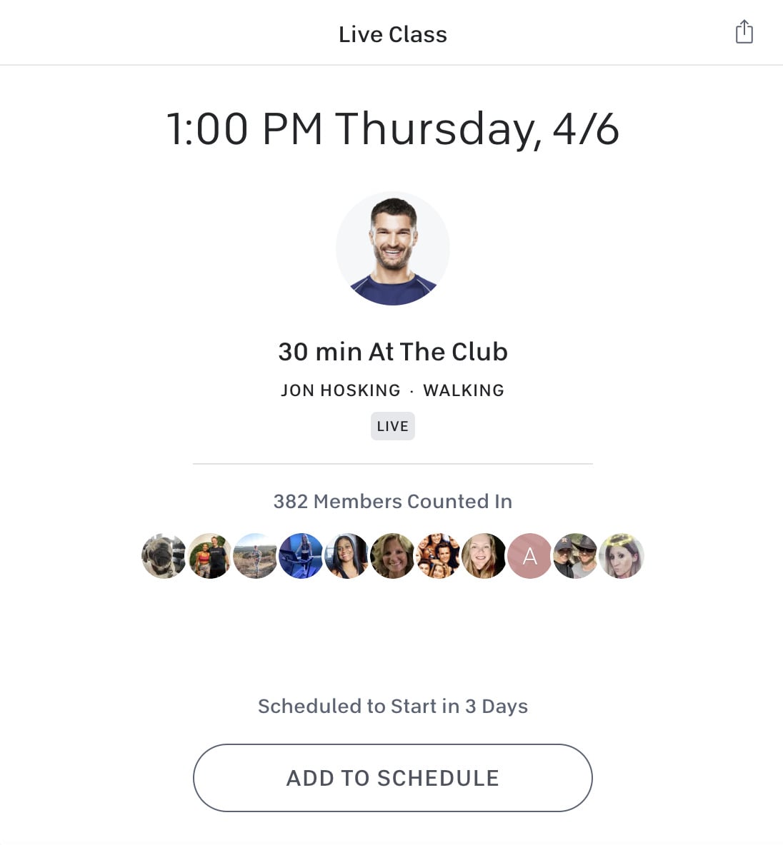 First "At the Club" class with Jon Hosking on upcoming schedule.