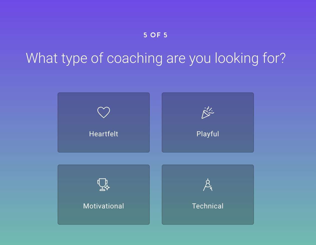 Question 5 of Instructor Match Quiz.