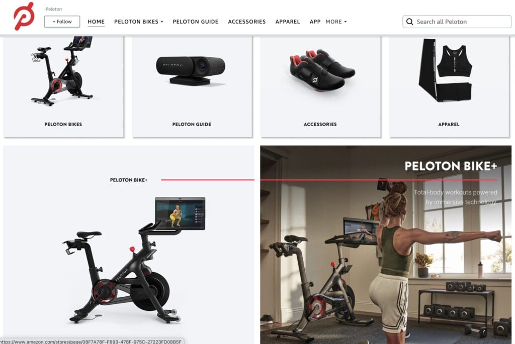 The Peloton Bike+ on Amazon.