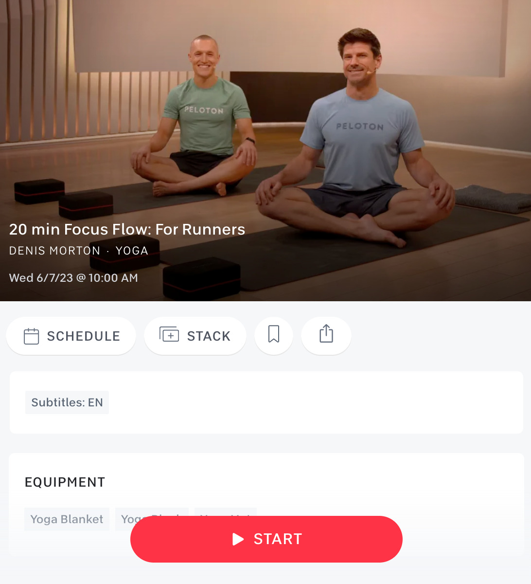 Focus Flow for Runners Yoga Class with Matt Wilpers and Denis Morton.