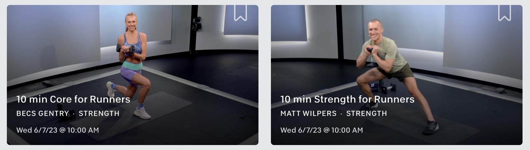 New strength for runners classes with Matt Wilpers and Becs Gentry.