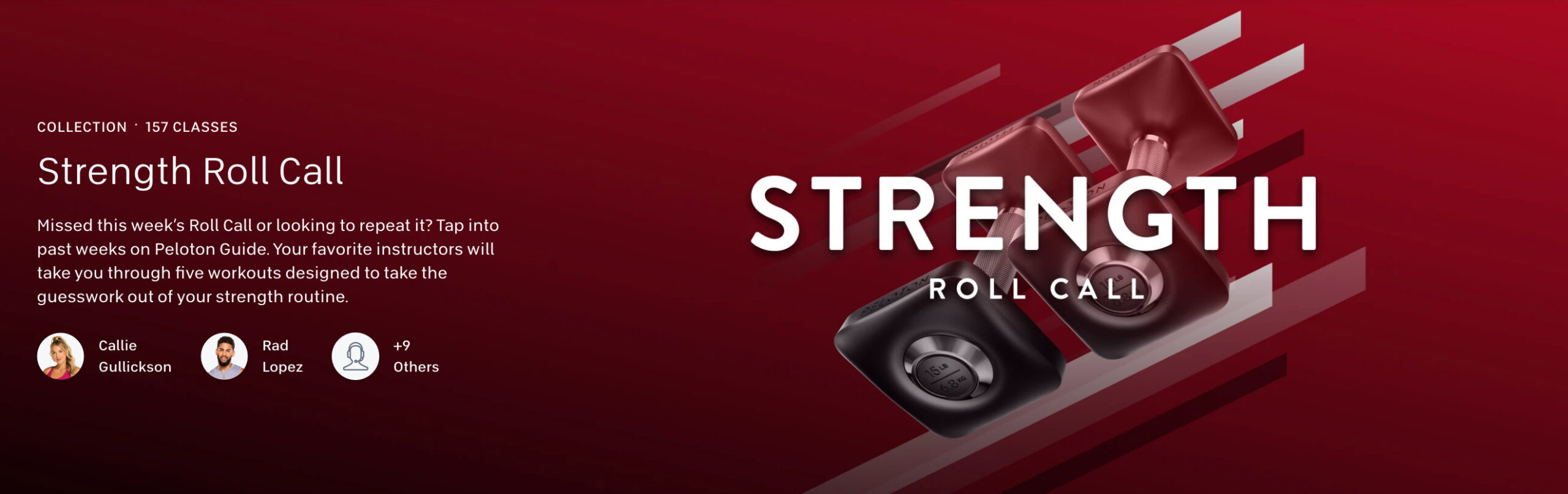 Peloton's Strength Roll Call Collection.