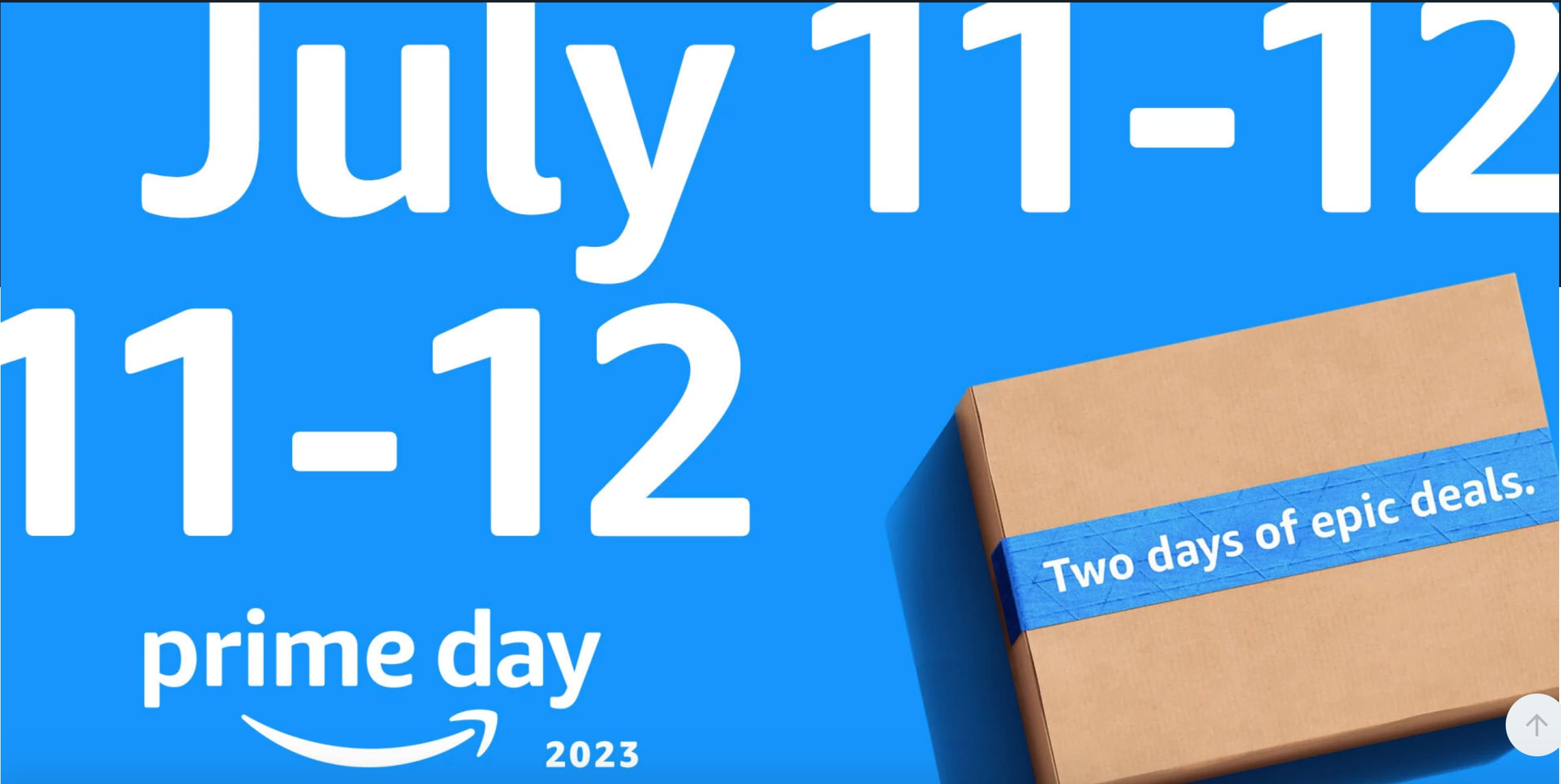 2023 Amazon Prime Day dates. Image credit Amazon.