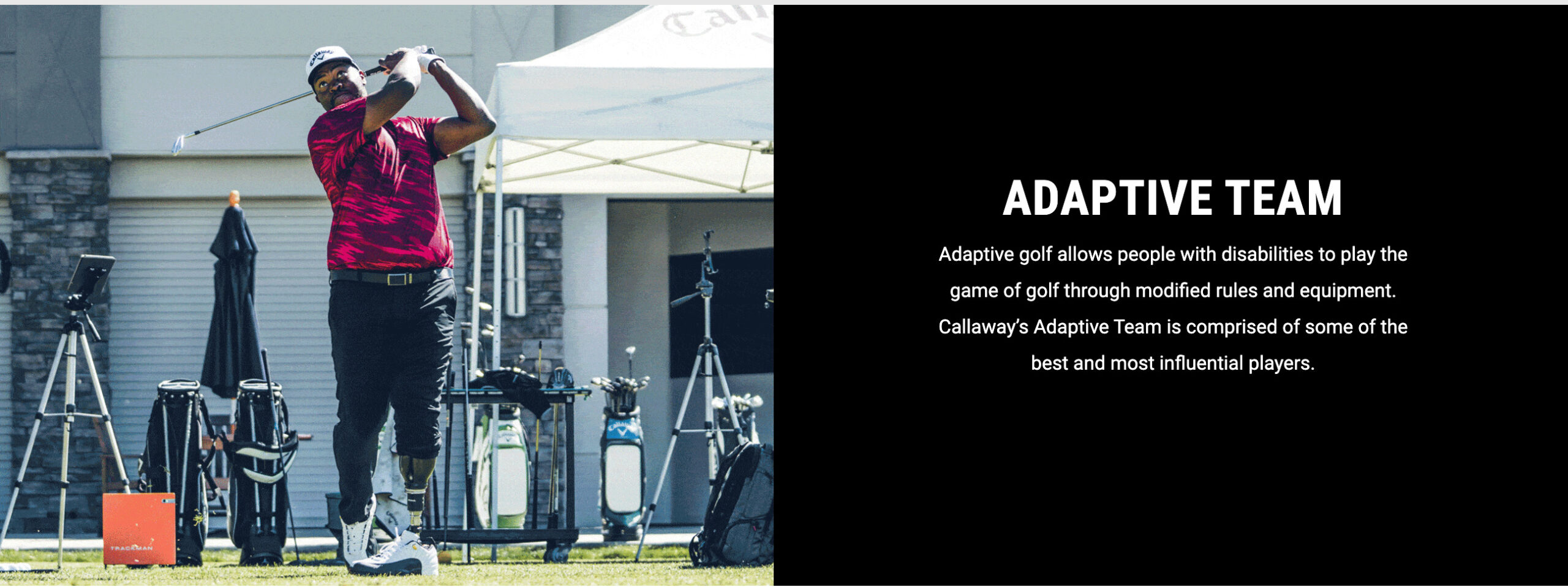 Callaway's Adaptive Golf Team page