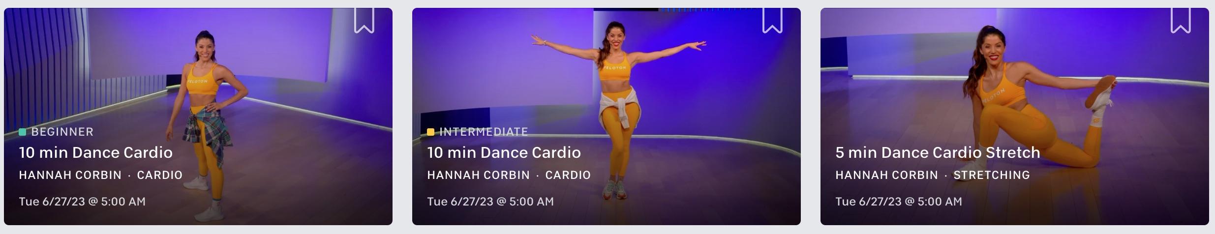 Dance Cardio classes with Hannah Corbin filmed in PSNY yoga studio.