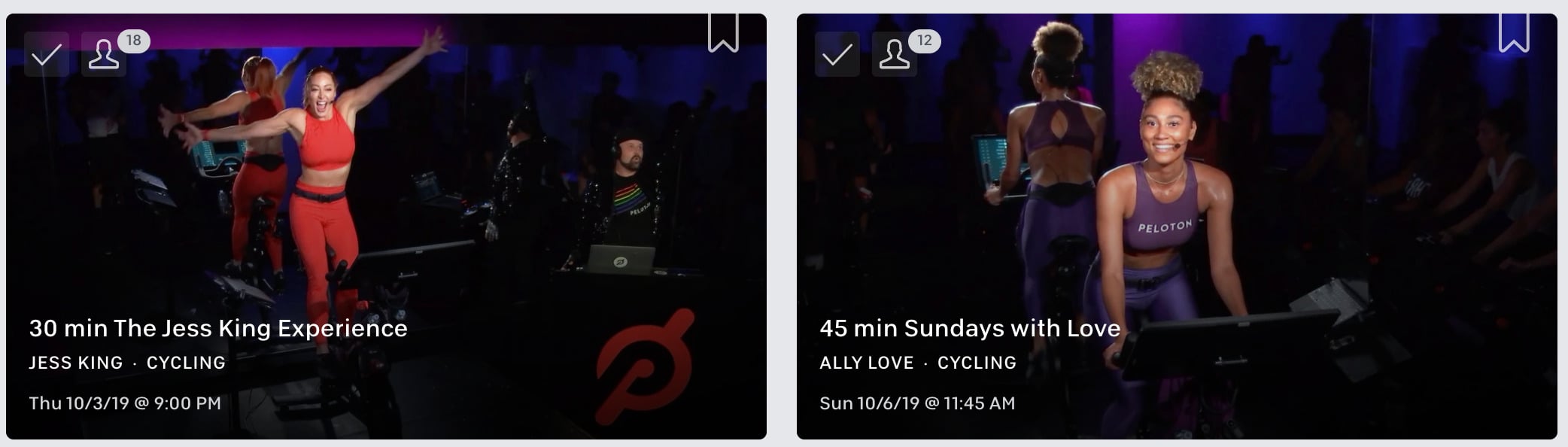 Premiere Jess King Experience and Sundays with Love rides.